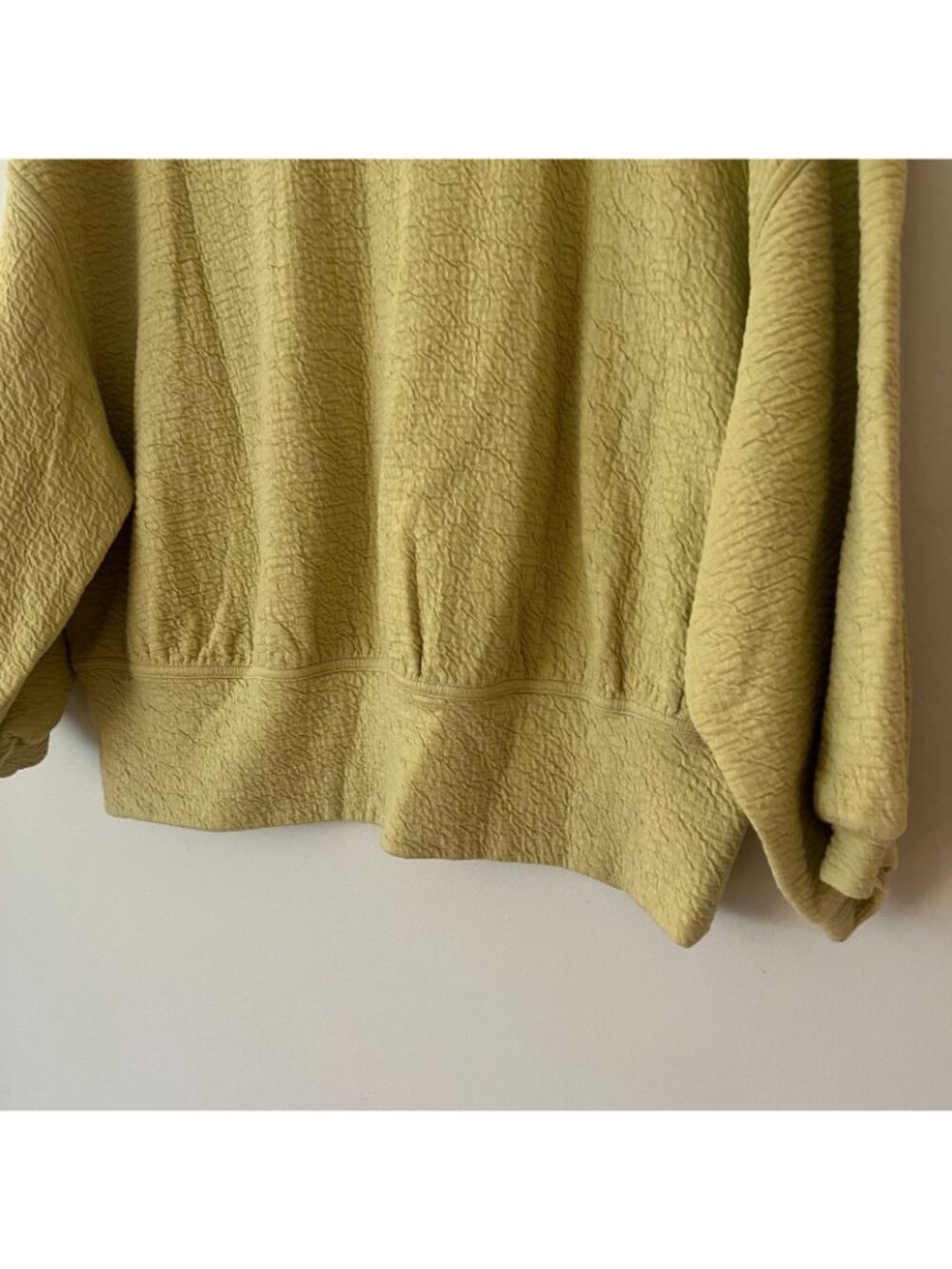 Lululemon Textured Crewneck Pullover Sweatshirt Dew Green Women's Size 12 - Picture 3 of 8